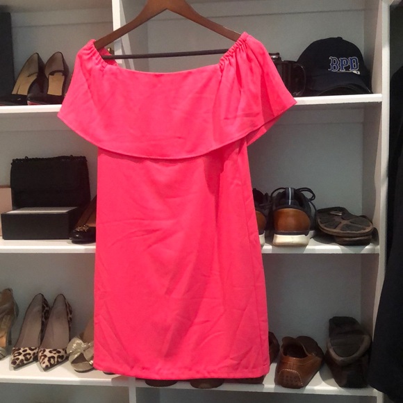 charles henry off the shoulder dress pink Charles Henry off shoulder dress